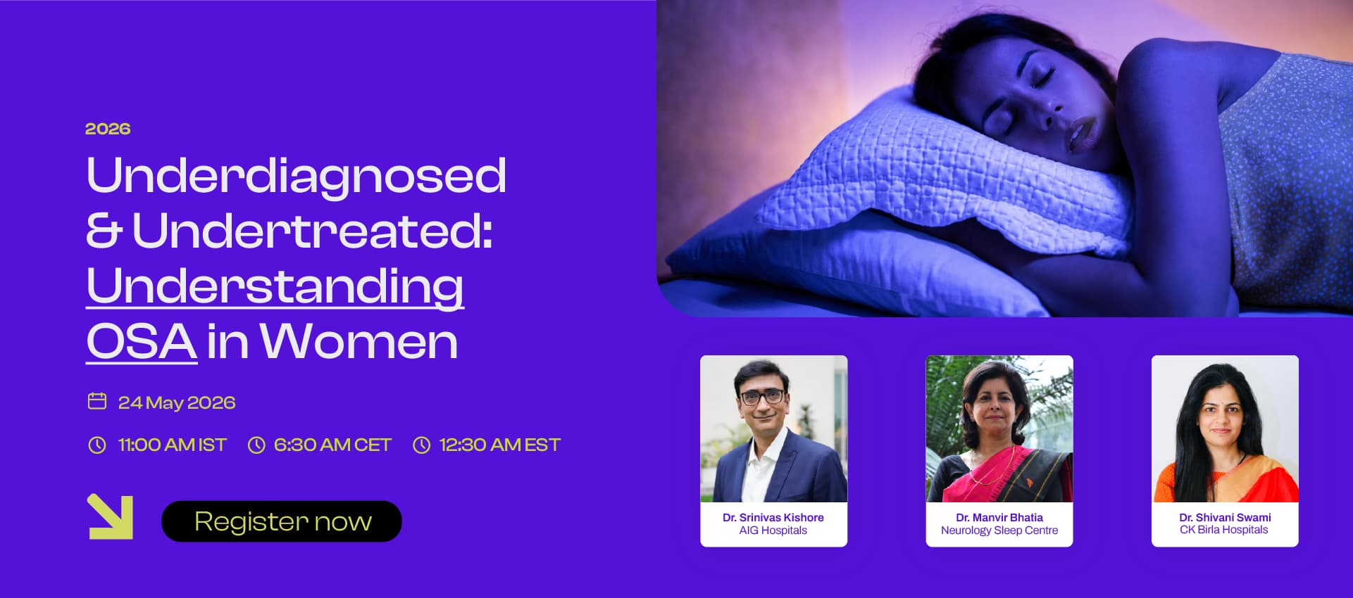 Obstructive Sleep Apnea in Women — a Taevas Life Sciences webinar