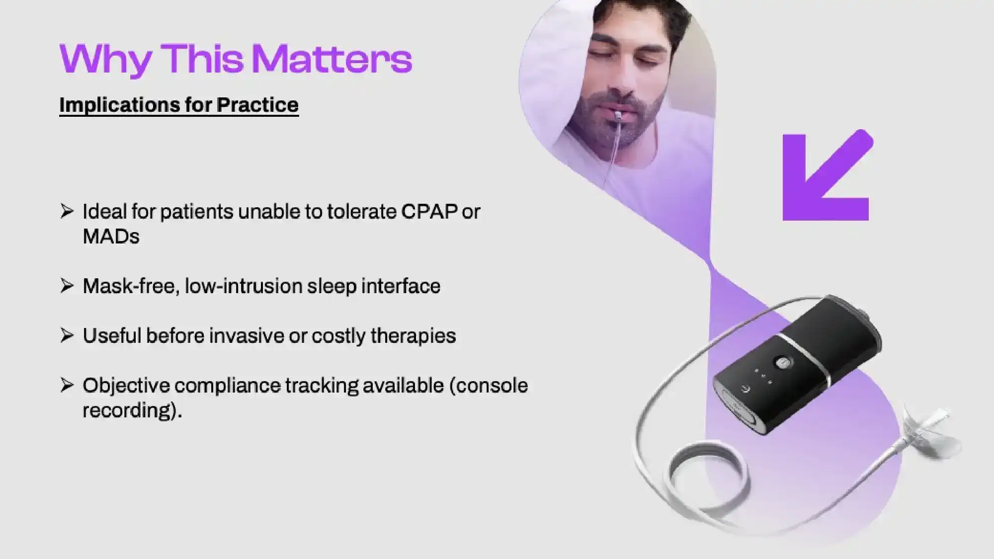 Single-Night Feasibility Study of Mask-Free Therapy