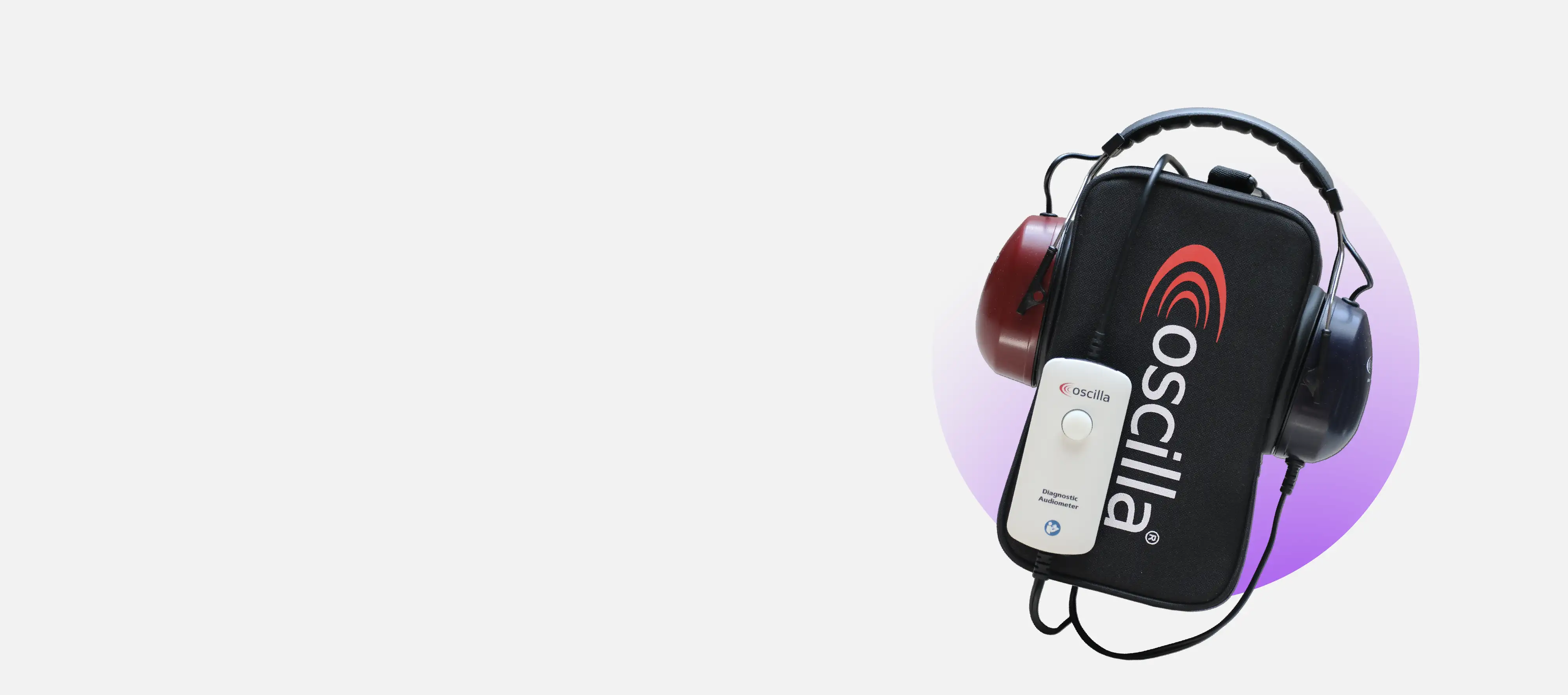 Oscilla A30 portable screening audiometer with headset