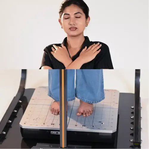 Firm surface Eyes closed